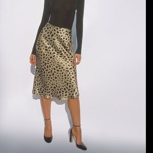 NWOT Realisation Par Tan and Black A-Line Skirt